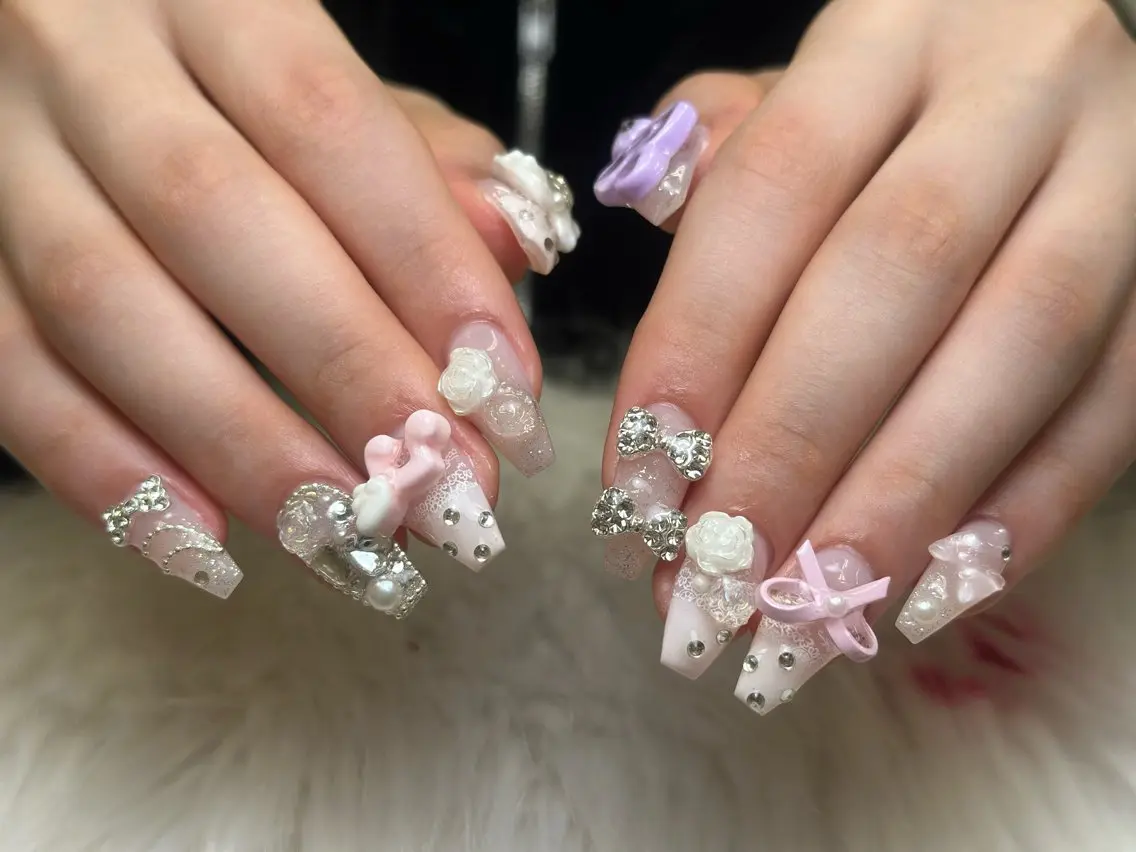 ネイル アートネイル 成人式 ジェルネイル ニュアンスネイル 夏ネイル ハンドネイル Nienail_ Luxeのネイルデザイン