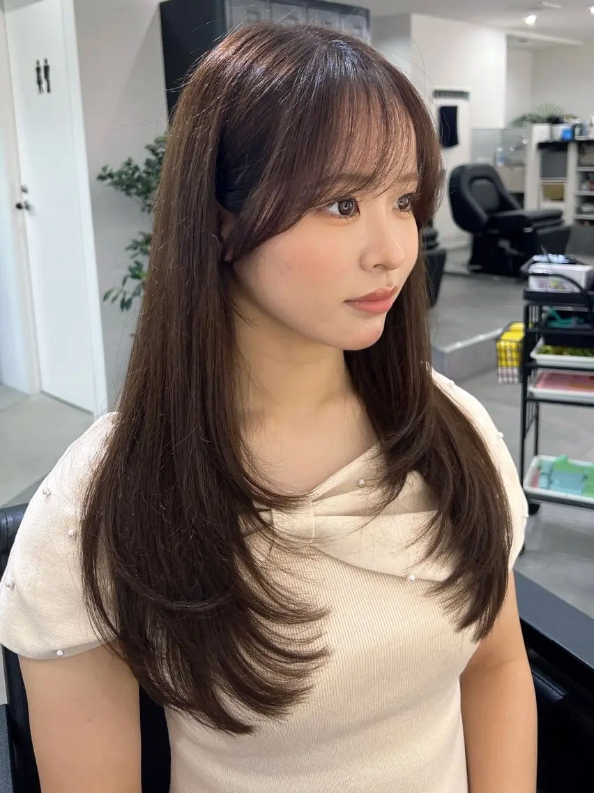 セミロング カラー カット ヘアカラー トリートメント レイヤー/髪質改善 SOA大槻 純也のヘアスタイル