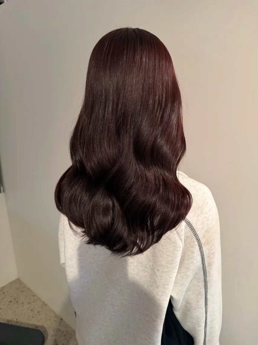 セミロング カラー ヘアカラー knock な お 烏丸御池のヘアスタイル