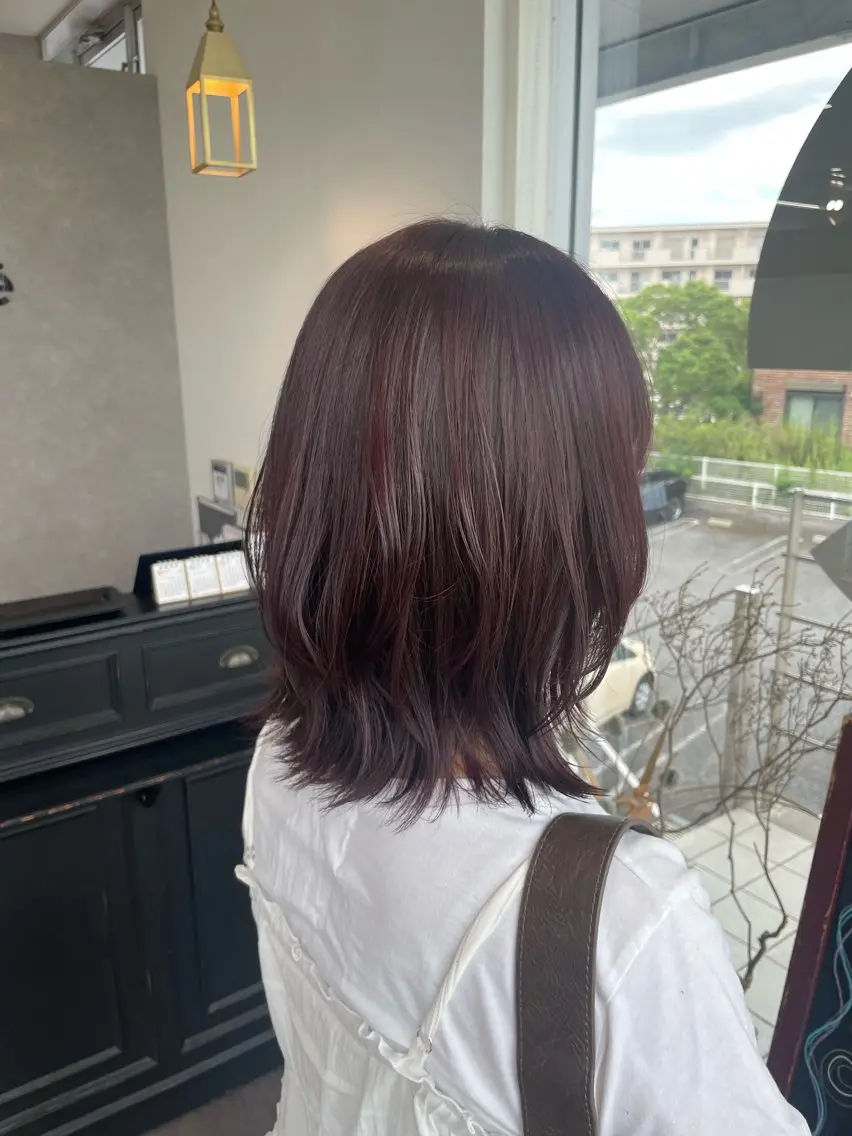 透明感カラー/髪質改善トリートメント ※鎖骨下ロング料金+30分の写真