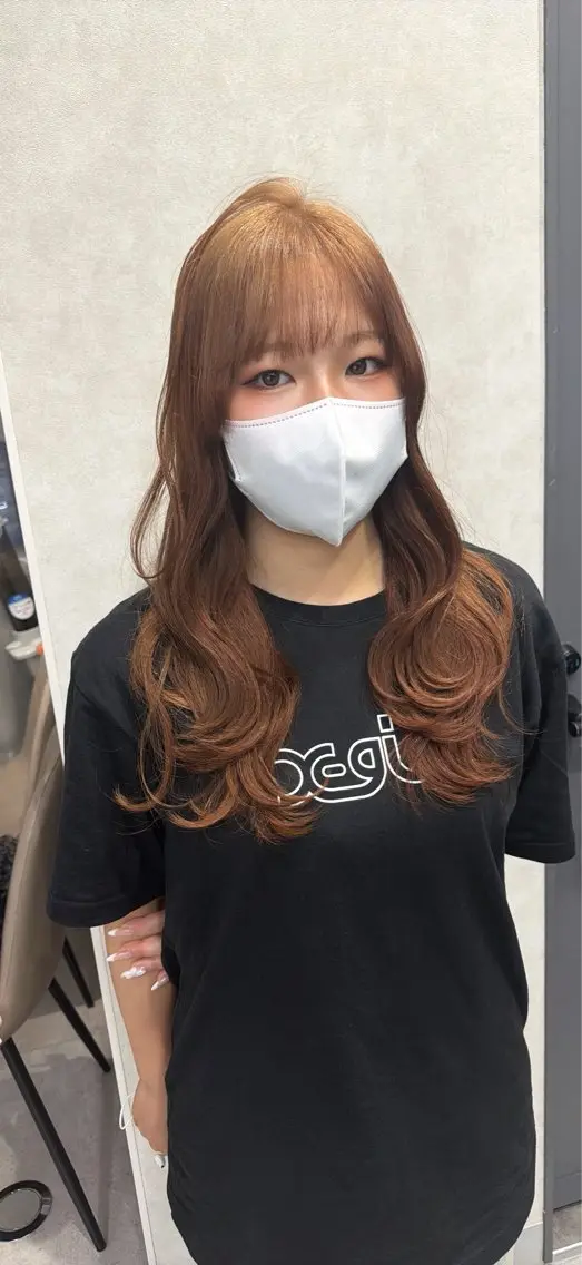 ロング カラー ブラウンカラー ヘアカラー 渡里 優菜のヘアスタイル