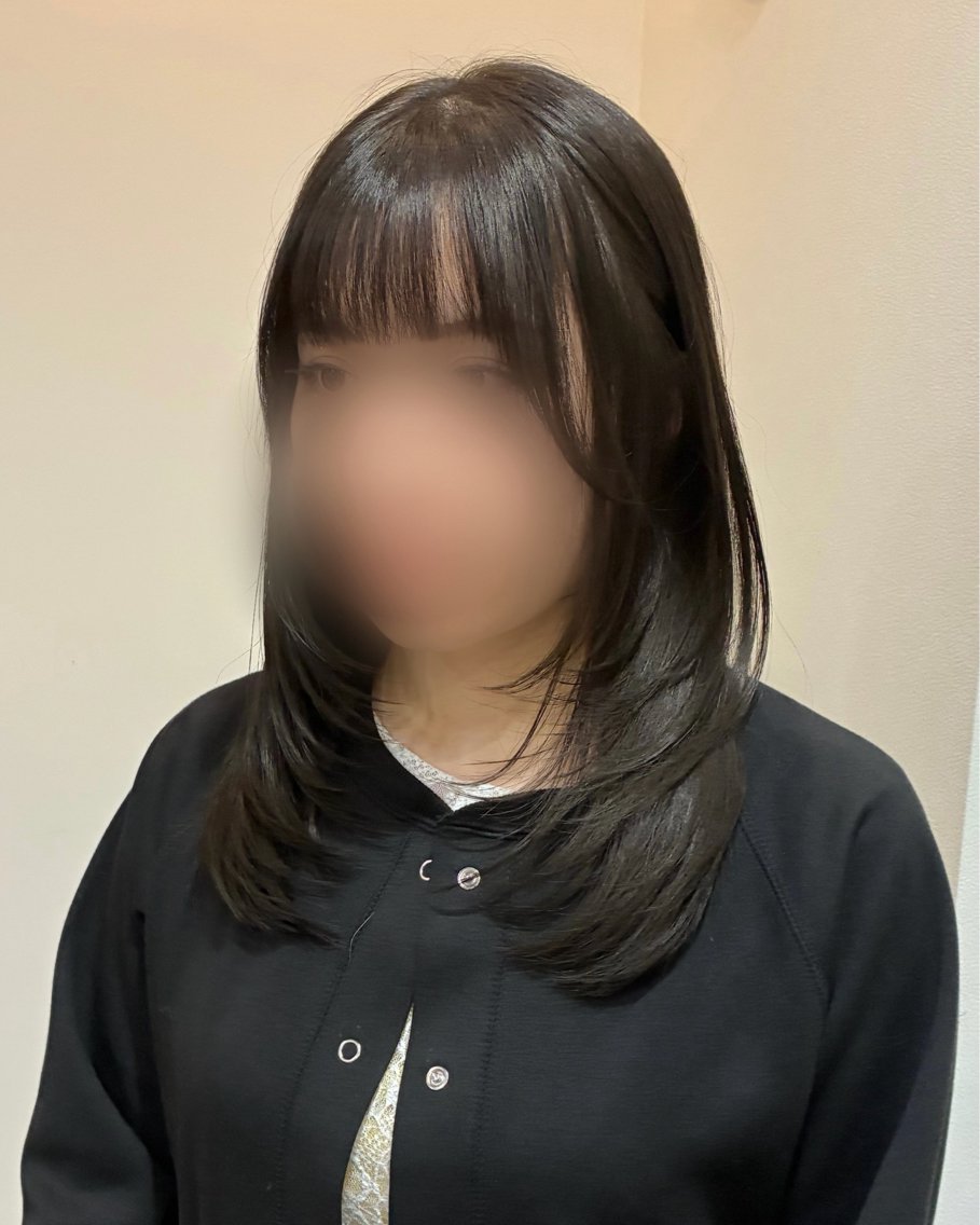 セミロング レイヤーカット カット ヘアカラー 柴田真衣 /ナチュラル/半個室のヘアスタイル