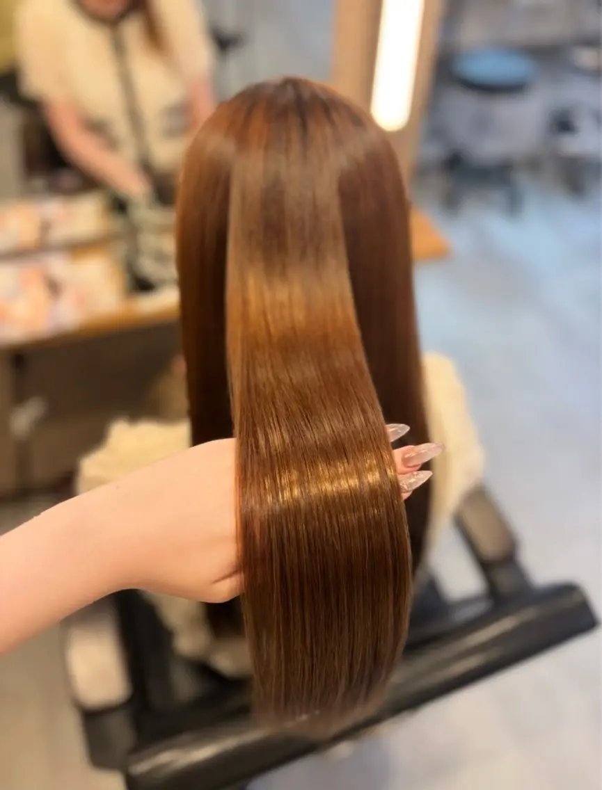 ロング 縮毛矯正 ❤️cocona🦕 モデル募集中🎐⭐︎のヘアスタイル