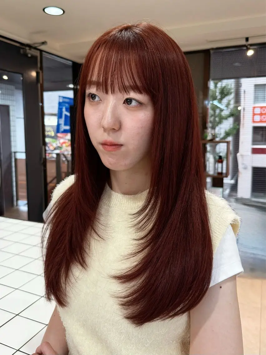 ロング レイヤーカット 宮嶋 蓮のヘアスタイル