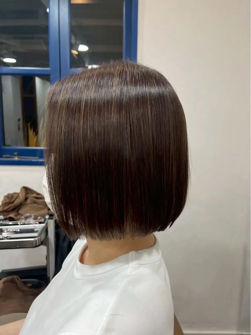 ショート カット ヘアカラー 縮毛矯正🌟カラー╱ ╱いいじまのヘアスタイル