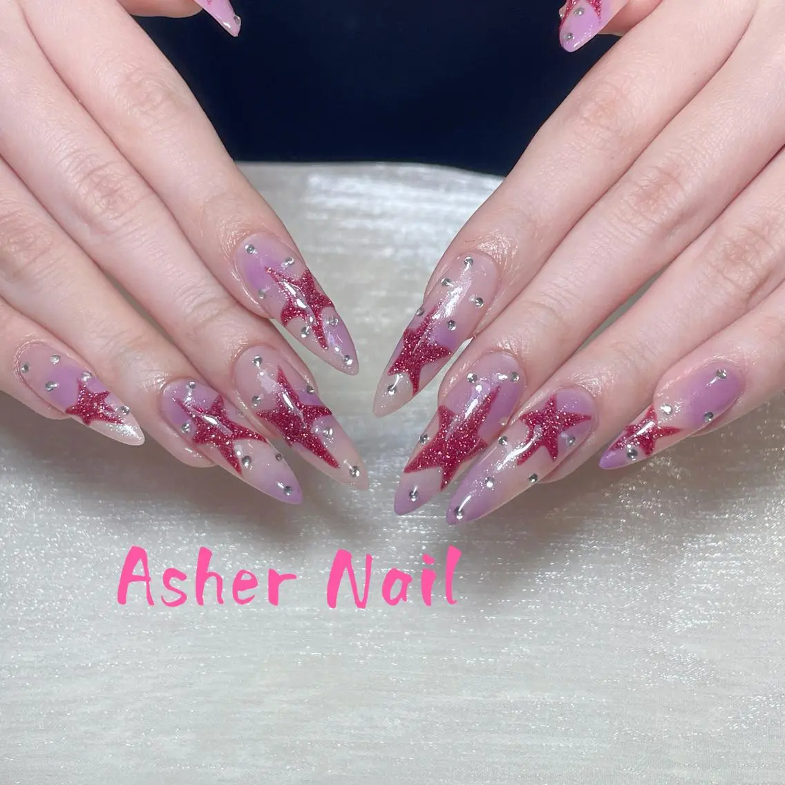 ネイル キラキラネイル 韓国ネイル マグネットネイル マットネイル 持ち込み ハンドネイル ハンドケア Asher-HIKA 🌞のネイルデザイン