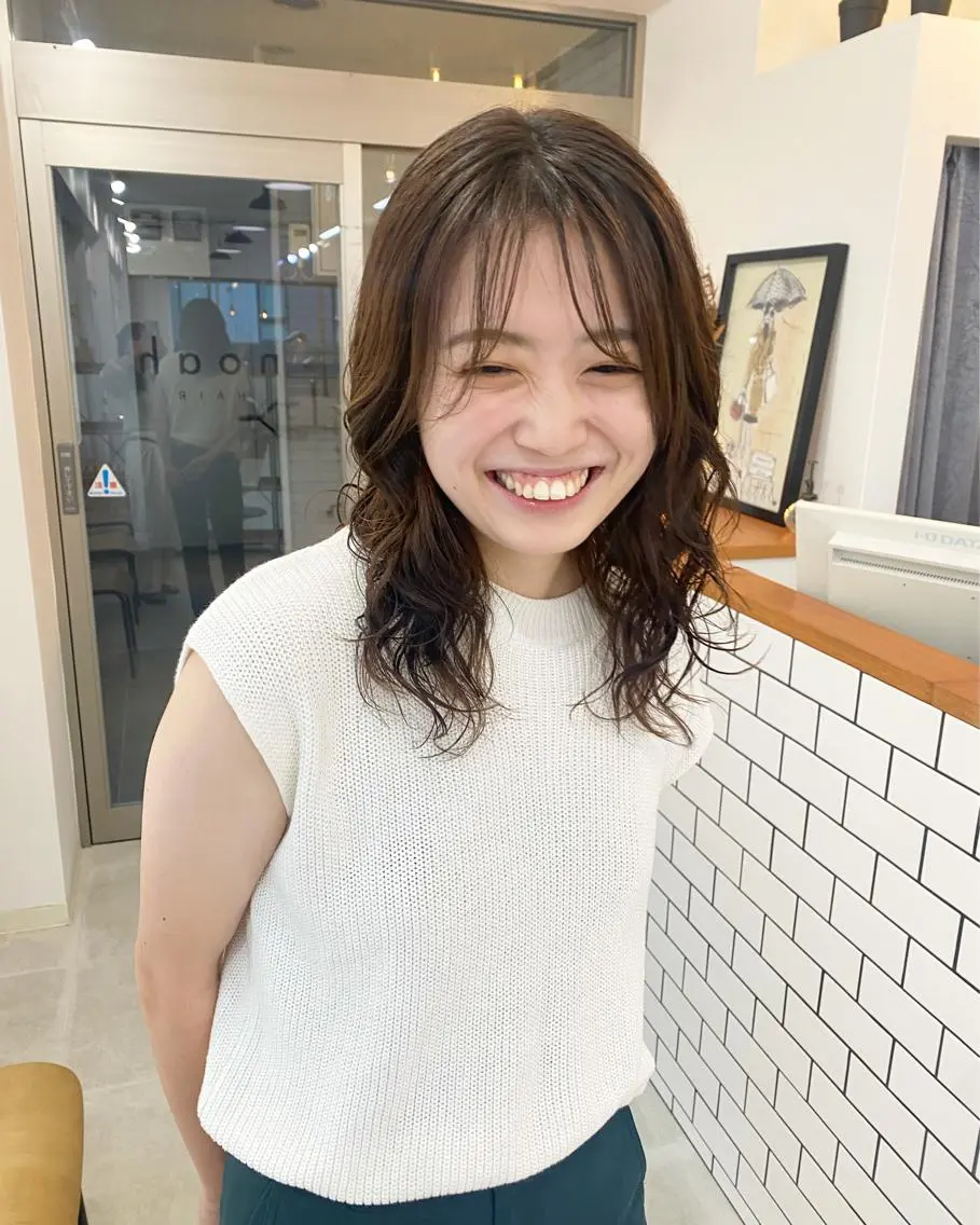 【学割U24】社会人もOK🆗🙆🏻‍♀️学割U24！パーマ＋カット7000円の写真