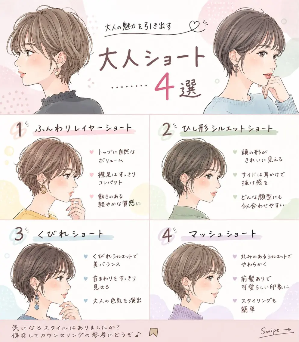 ショート 丸みショートボブ タッセルボブ 吉野のヘアスタイル