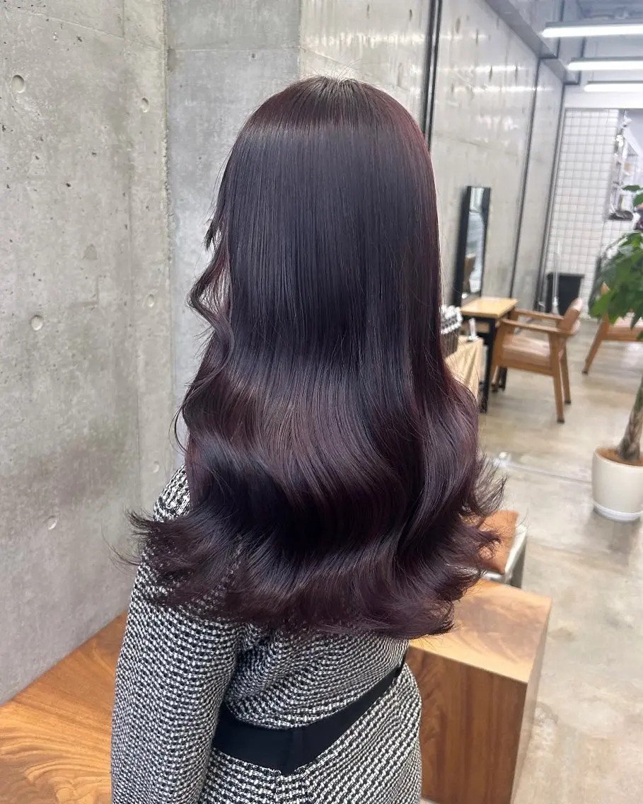 ロング カラー 🌷ラベンダーピンク 顔まわり🌷ねいろのヘアスタイル