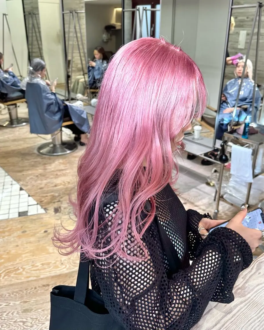 ロング ヘアカラー トリートメント ササキカズマ〻透明感 〻色落ち〻赤み消しのヘアスタイル