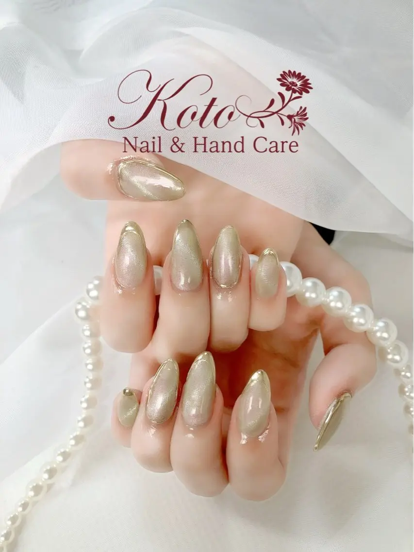 ネイル 長さ出し ジェルネイル マグネットネイル 持ち込み ニュアンスネイル Nail Salon KOTOのネイルデザイン