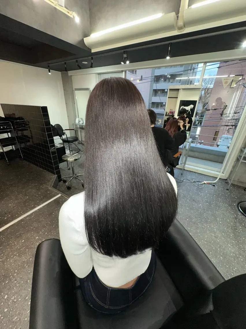 ロング カラー パーマ カット ヘアカラー 縮毛矯正 トリートメント 髪質改善⭐️縮毛矯正 中野⭐️Rinaのヘアスタイル