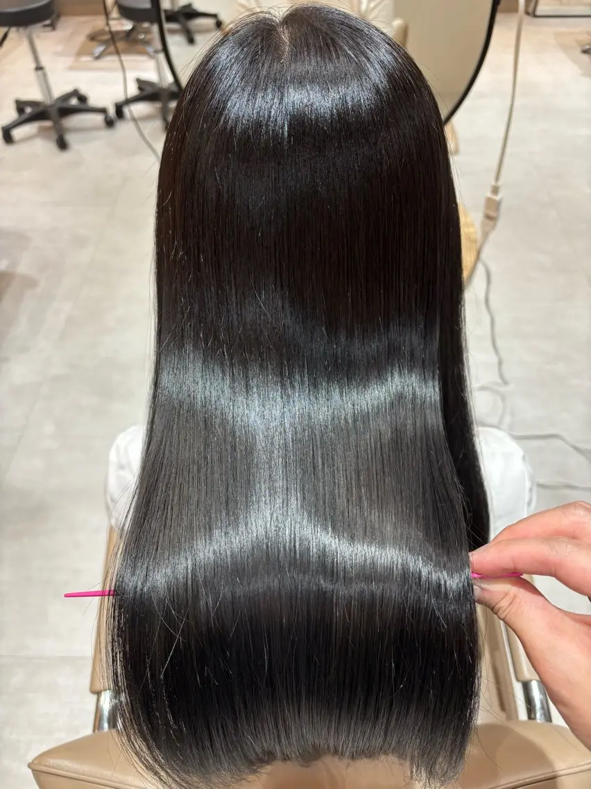 ロング カラー ブリーチ 透明感カラー ブリーチなしカラー 髪質改善 ヘアカラー トリートメント 京都駅/透明感カラー /髪質改善/岩崎拓郎のヘアスタイル