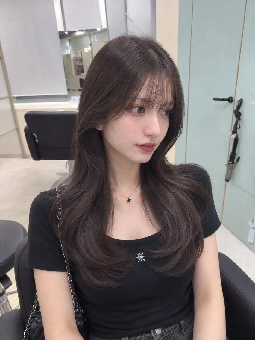 ロング 髪質改善 トリートメント カット ヘアカラー トリートメント ヘアセット MAHO/透明感カラ ー/髪質改善🍒のヘアスタイル