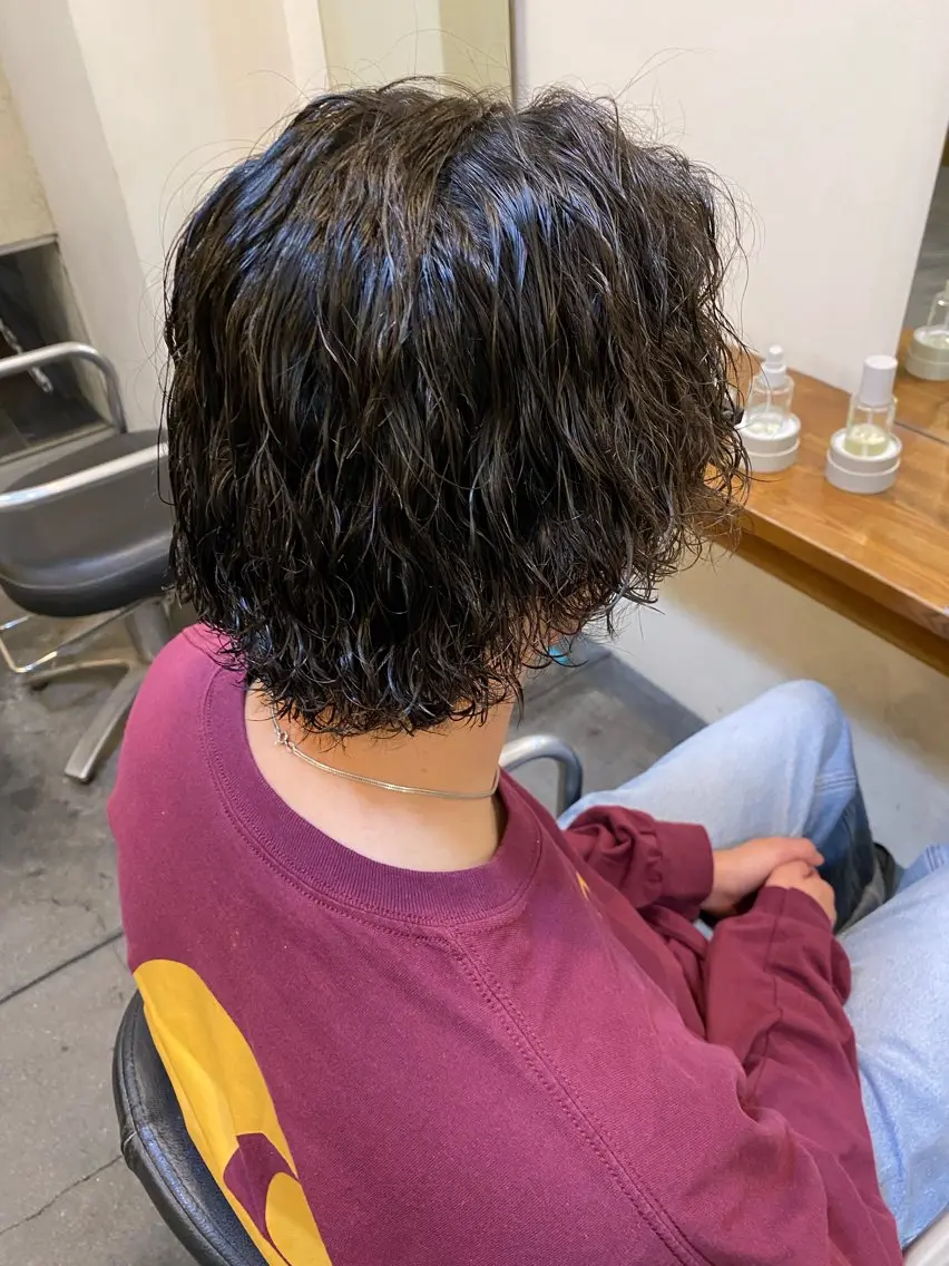 ミディアム パーマ メンズ カット パーマ 谷口 悠生のヘアスタイル