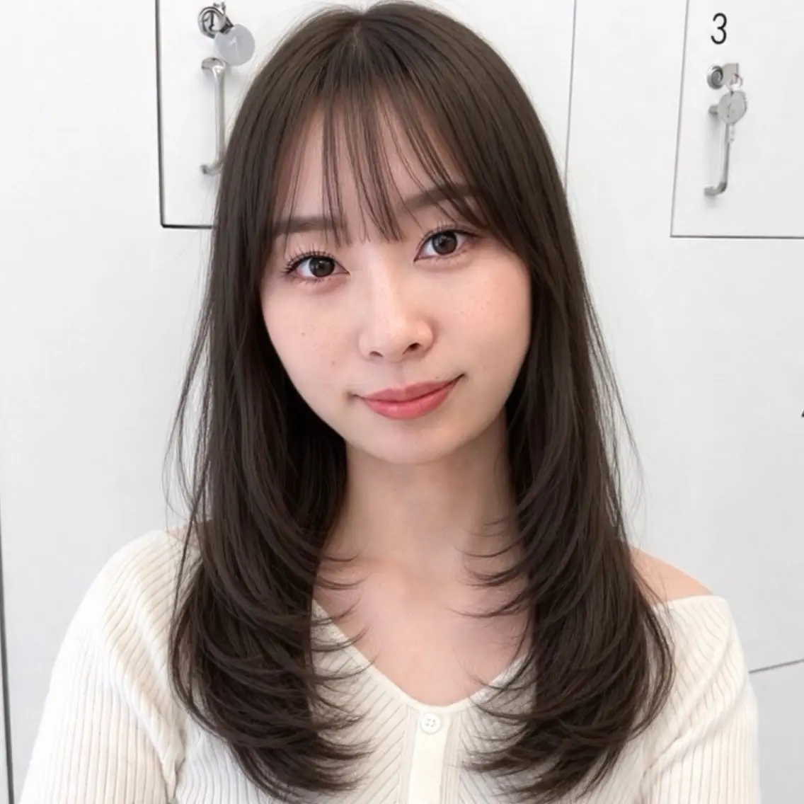 セミロング レイヤーカット カット トリートメント mei / レイヤー 顔まわり 🤍のヘアスタイル