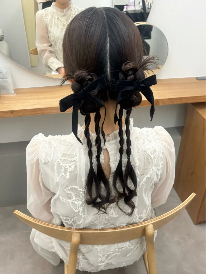 ロング ヘアセット 朝倉 梨湖のマツエク・マツパデザイン