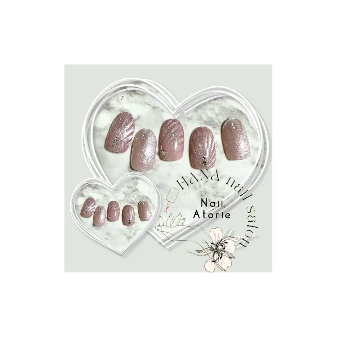 ネイル マグネットネイル シンプルネイル ハンドネイル HaNA 　nail salonのネイルデザイン