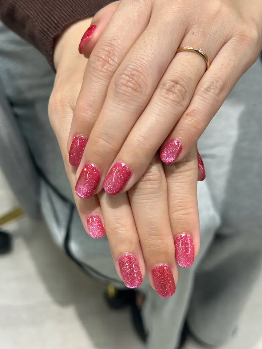 ネイル フラッシュネイル ピンク ハンドネイル がんばれわたし SAYAKAのネイルデザイン