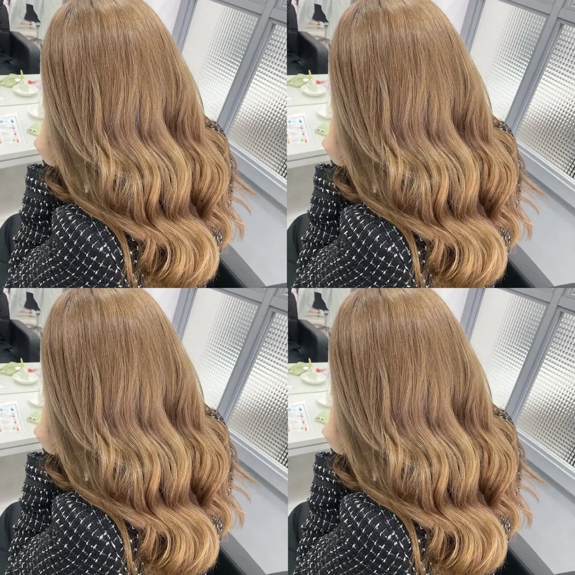 ロング カラー ブリーチ ヘアカラー トリートメント 髪質改善×矯正🫧 韓国ヘアasamiのヘアスタイル