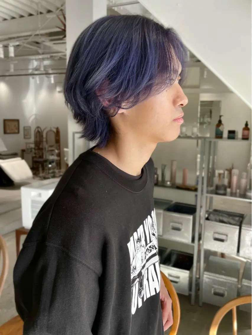 カラー メンズ カット ヘアカラー 林 千聖のヘアスタイル
