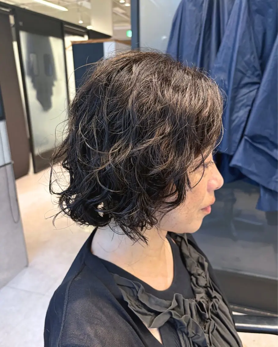 ショート カラー ハイライトカラー くせ毛 ハイライト カット ヘアカラー ヘッドスパ matka白髪ぼかし 大人ヘア/KEIKOのヘアスタイル