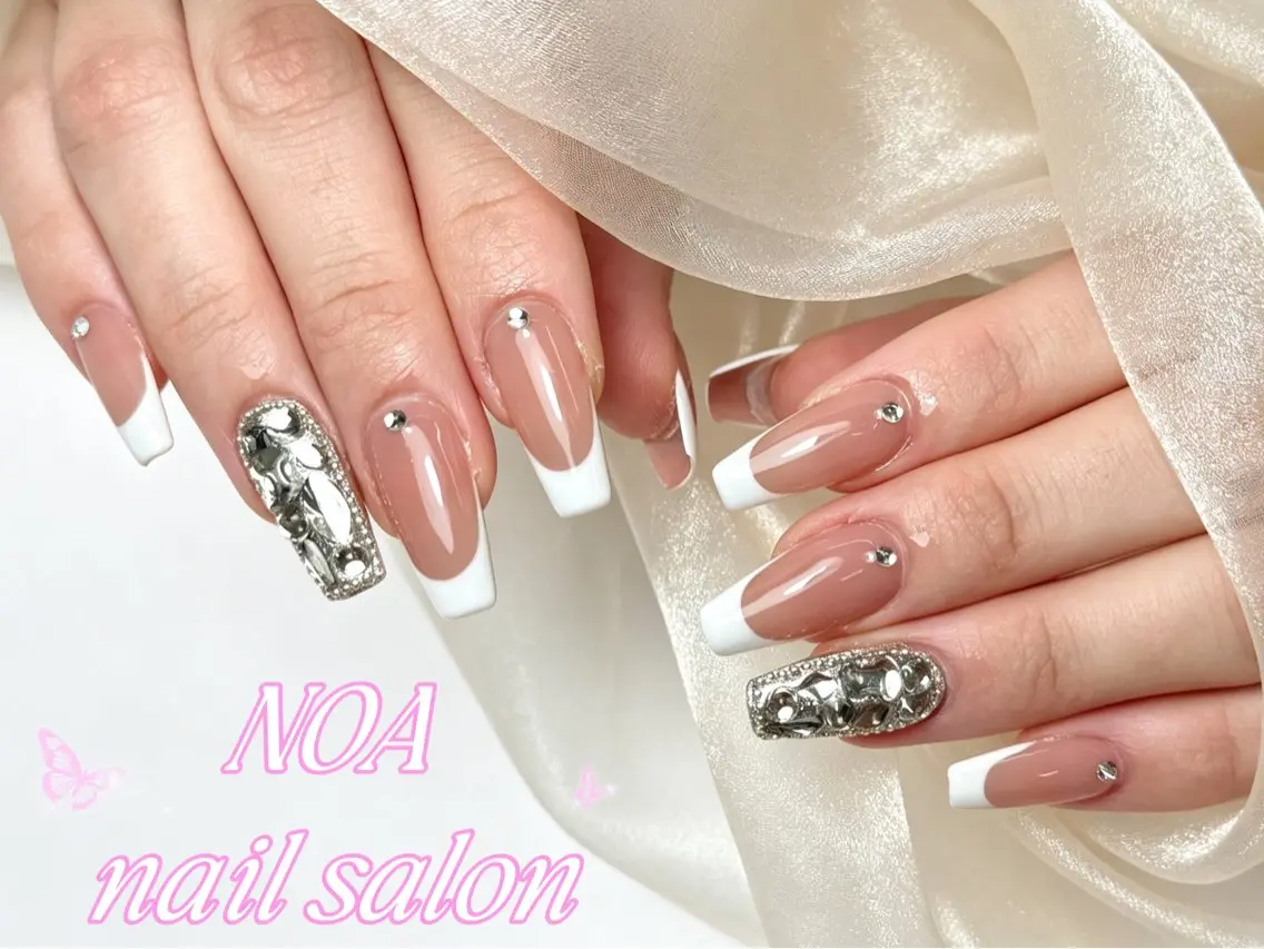 ロング 韓国風ヘア ハンドネイル Noa Nail みつきのネイルデザイン
