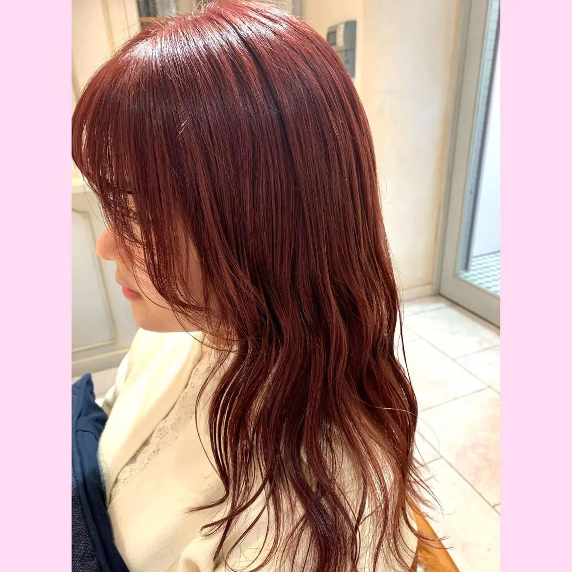 ロング カラー ピンクカラー 浅沼 久瑠美のヘアスタイル