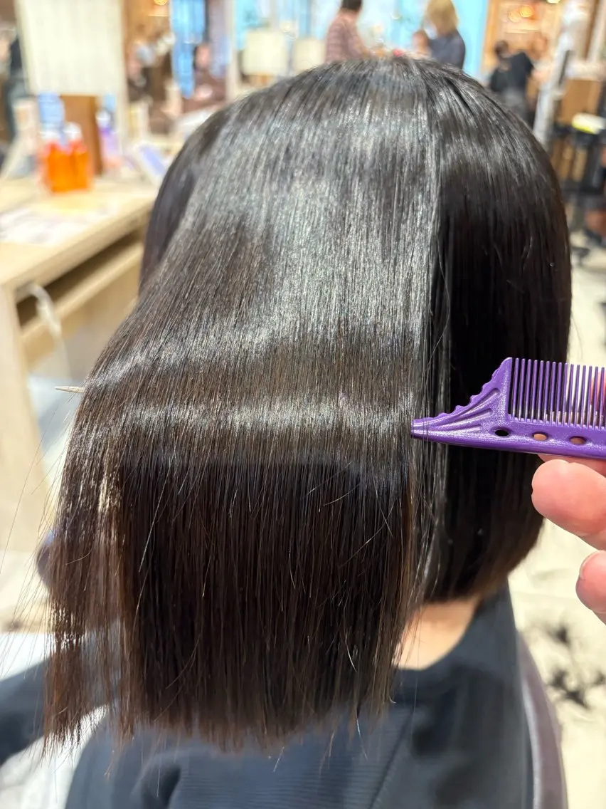 ミディアム 縮毛矯正 大浦 竜生のヘアスタイル