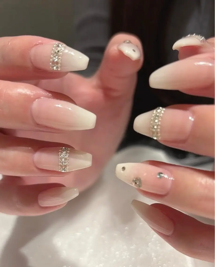ネイル ハート 韓国ネイル 春ネイル 夏ネイル バレンタイン Sora nail 長さ出し専門店のネイルデザイン