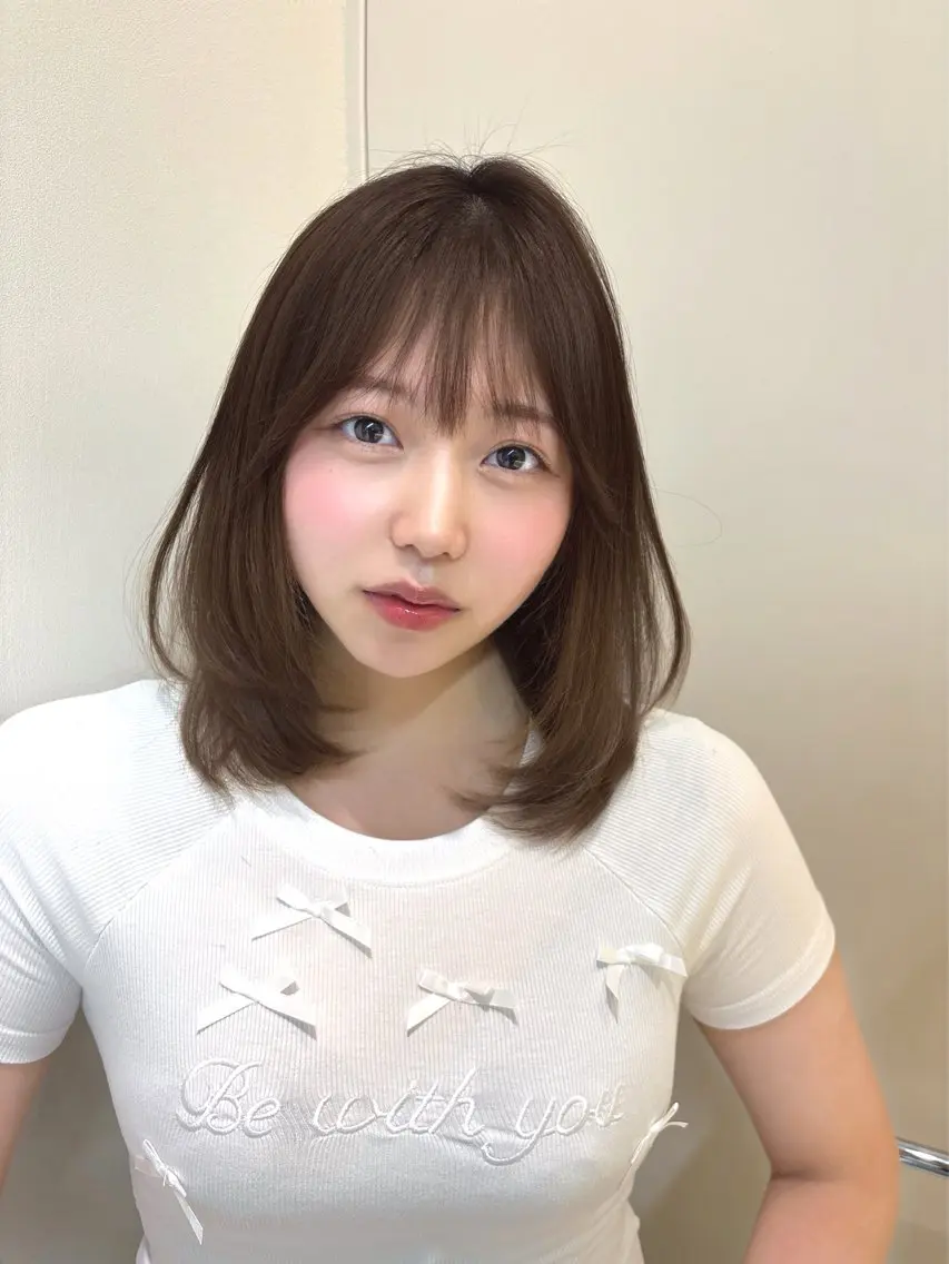 ミディアム カット ヘアカラー トリートメント 谷川が作る熊本1🥇 レイヤーカットのヘアスタイル