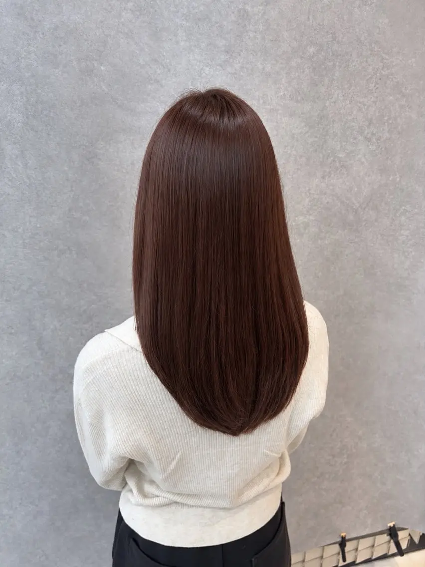 セミロング カラー カット ヘアカラー トリートメント 髪質改善縮毛矯正/ 透明感カラー 石崎のヘアスタイル