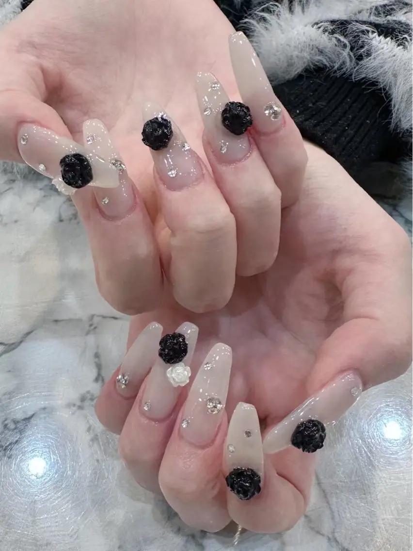 ネイル アートネイル フットネイル ジェルネイル ハート マグネットネイル Babarla Nailのネイルデザイン