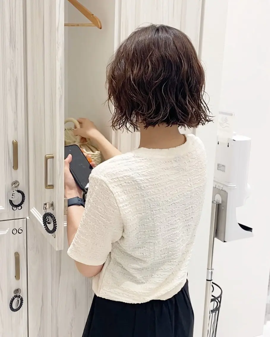 ミディアム パーマ カットモデル 募集中✨武田夏帆のヘアスタイル