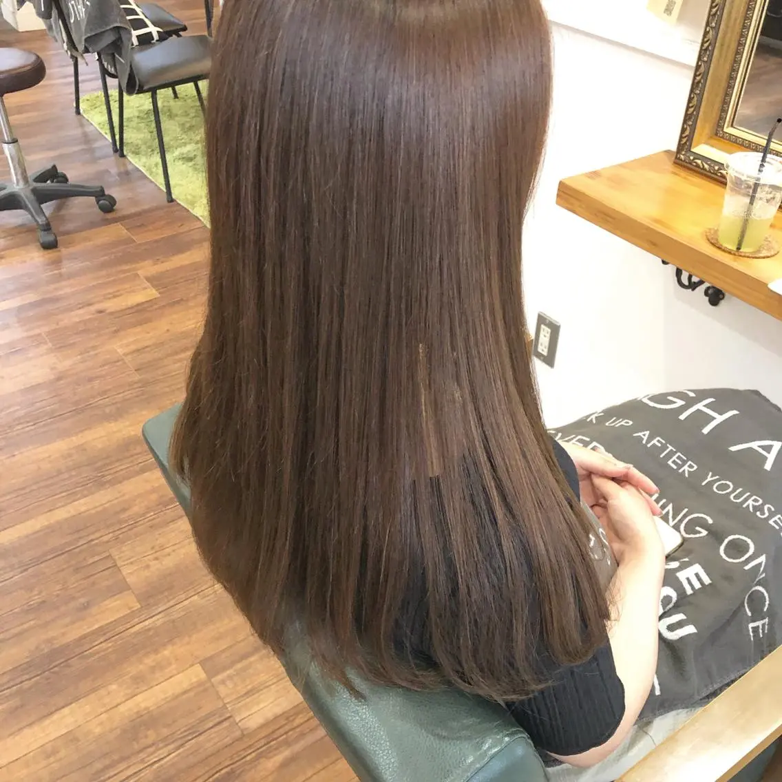 ロング 髪質改善 トリートメント 縮毛矯正 江原 彩華のヘアスタイル