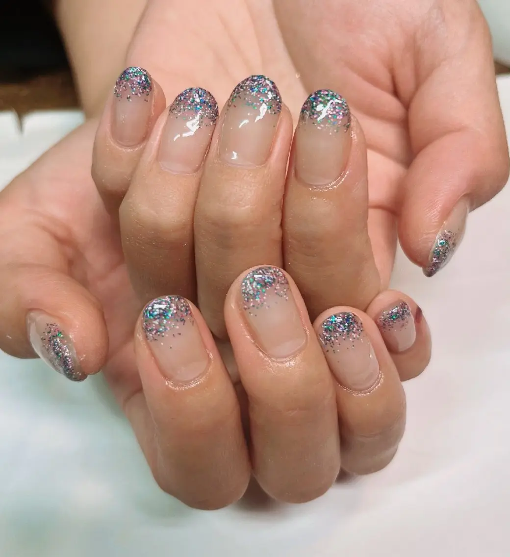 ネイル フラッシュネイル ラメ(グリッター) マグネットネイル ミラーネイル ハンドネイル 🦋YU ナチュラル専門店🦋のネイルデザイン