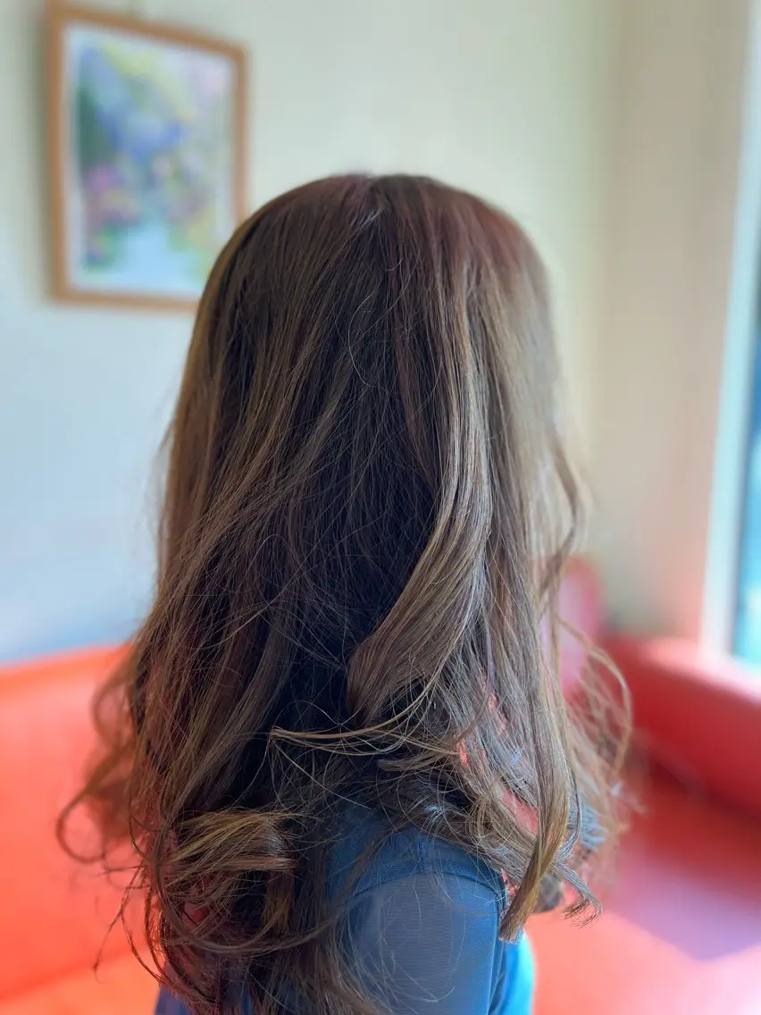 ロング カラー ブルーカラー 髪質改善 トリートメント 織田 英之のヘアスタイル
