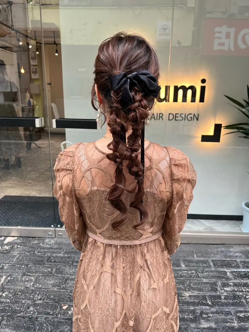 セミロング カラー ヘアアレンジ 「sumi」 AMIのヘアスタイル