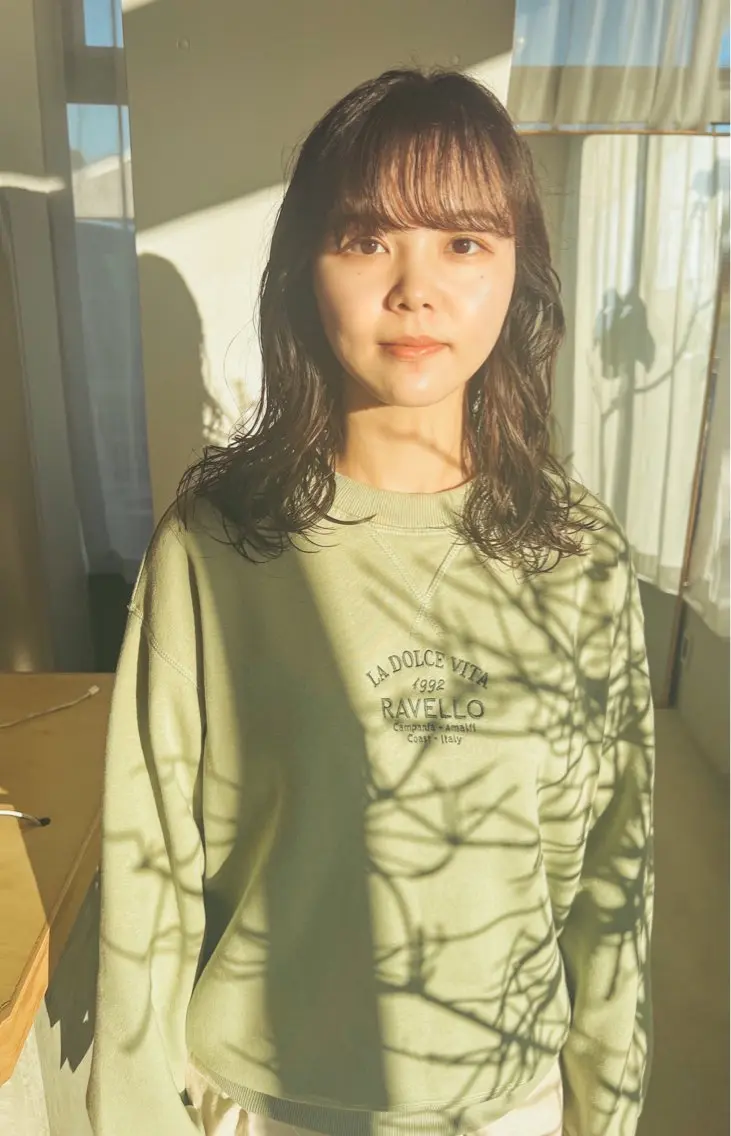 ミディアム ミディアムパーマ カット パーマ つくばUtooe's 副店長 寺沢颯のヘアスタイル
