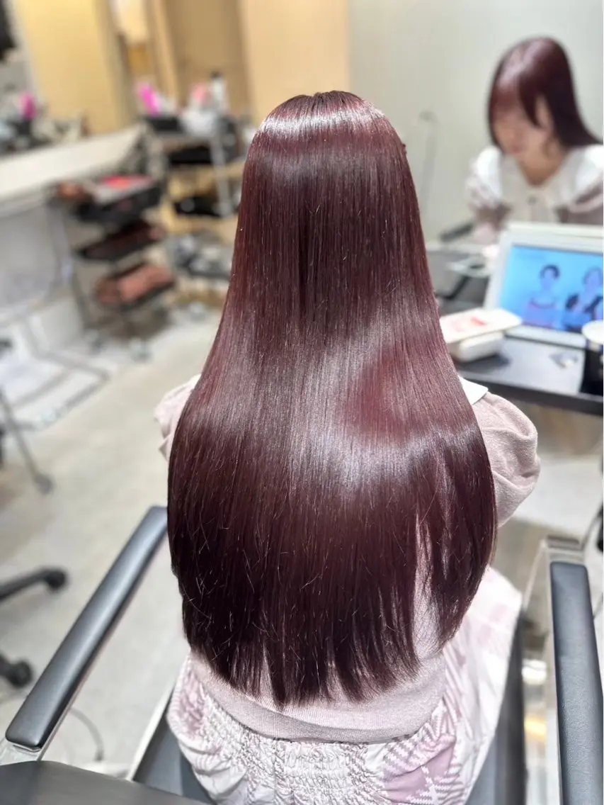 ロング 縮毛矯正 ゆうか🐈‍⬛ /SOYON土橋2号のヘアスタイル