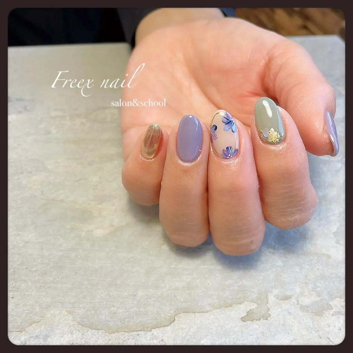 ネイル 春ネイル ハンドネイル ハンドケア freex nail /ニュアンス/個性派のネイルデザイン