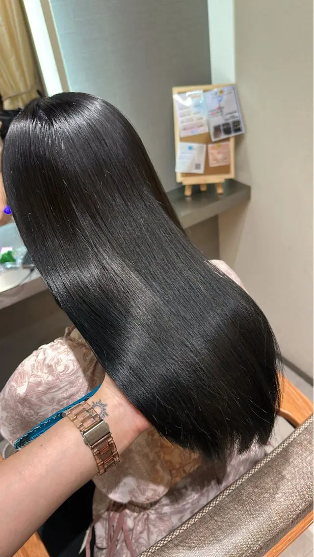40%OFF!最高級髪質改善⭐️⭐️⭐️⭐️】カット🎀+アロマカラー+酸熱TOKIOトリート超音波付き🙆🏻♀️の写真