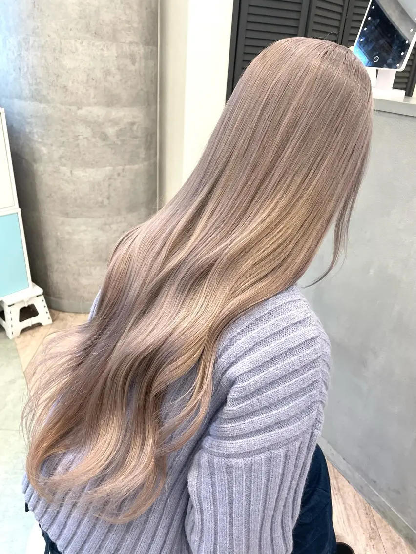 ロング ヘアカラー トリートメント ♡似合わせハイトーン ♡maiのヘアスタイル