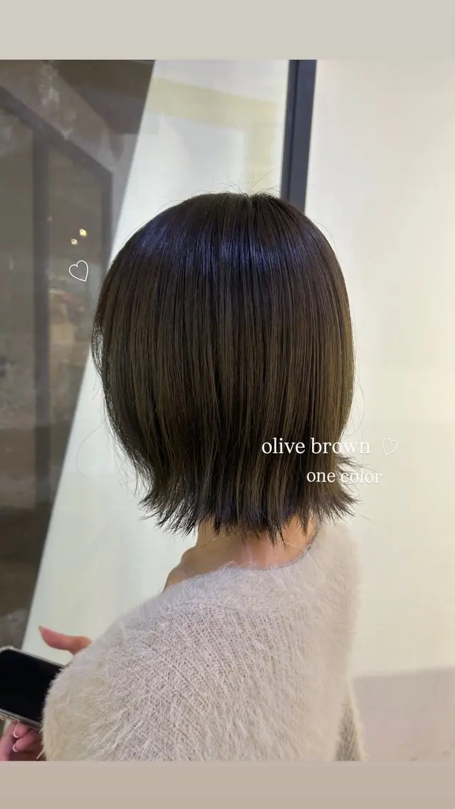 カラー オリーブカラー にかいどうさよ /札幌美容師のヘアスタイル
