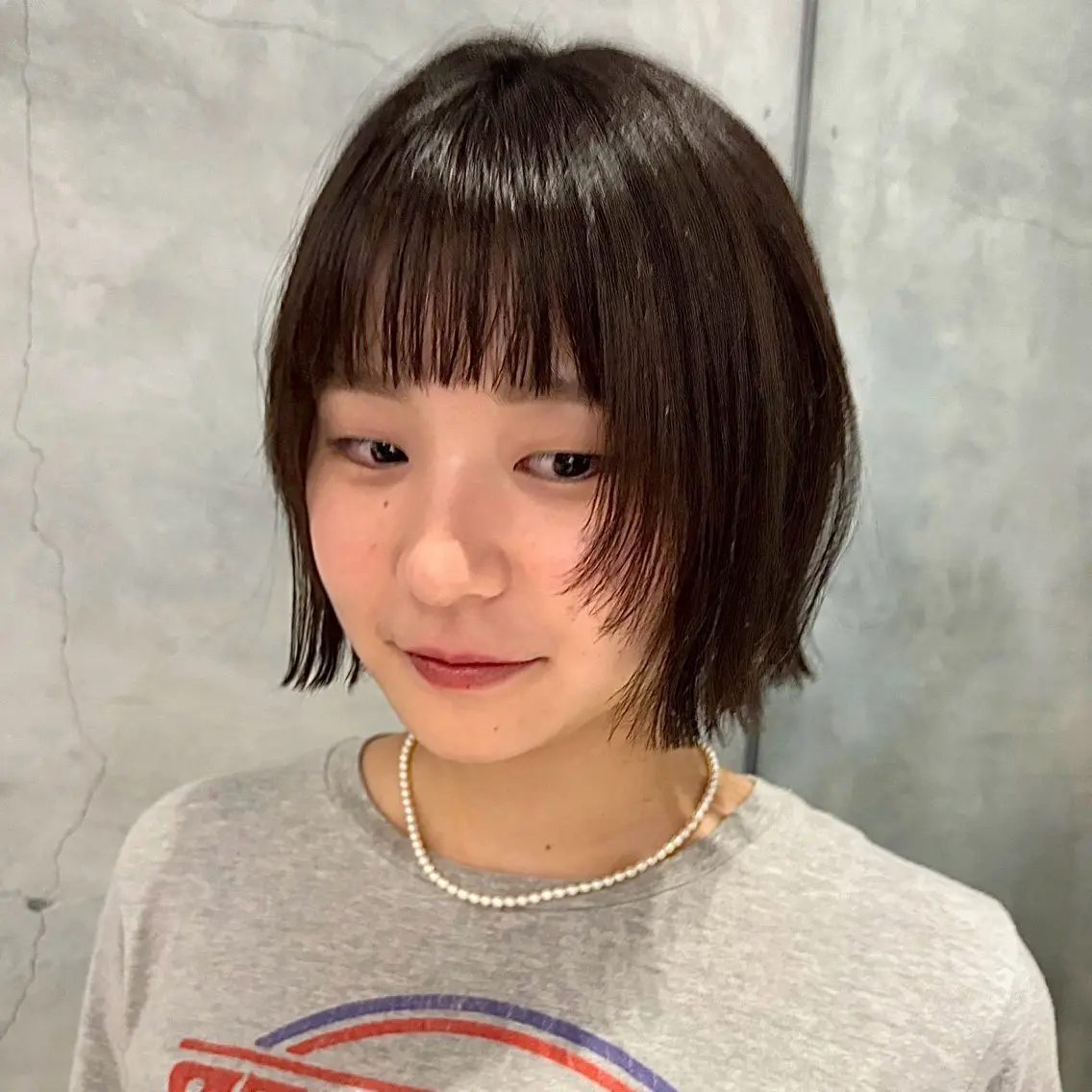 ショート カラー ボブ 顔まわりレイヤー レイヤーカット カット ヘアカラー トリートメント 顔まわり🥨レイヤー /透明感/水口舞奈のヘアスタイル