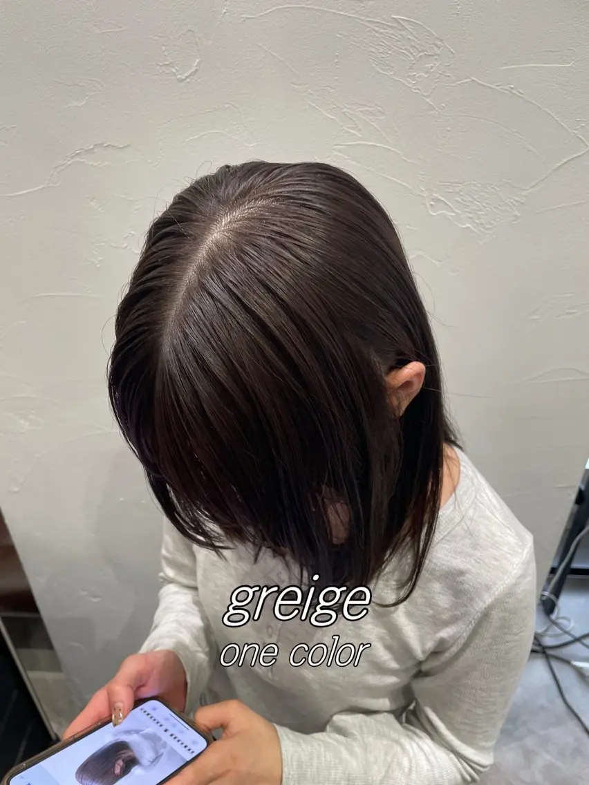 カラー ベージュカラー 透明感カラー グレージュ ヘアカラー 自然と惹かれる🪷 艶カラー/茉優♩のヘアスタイル