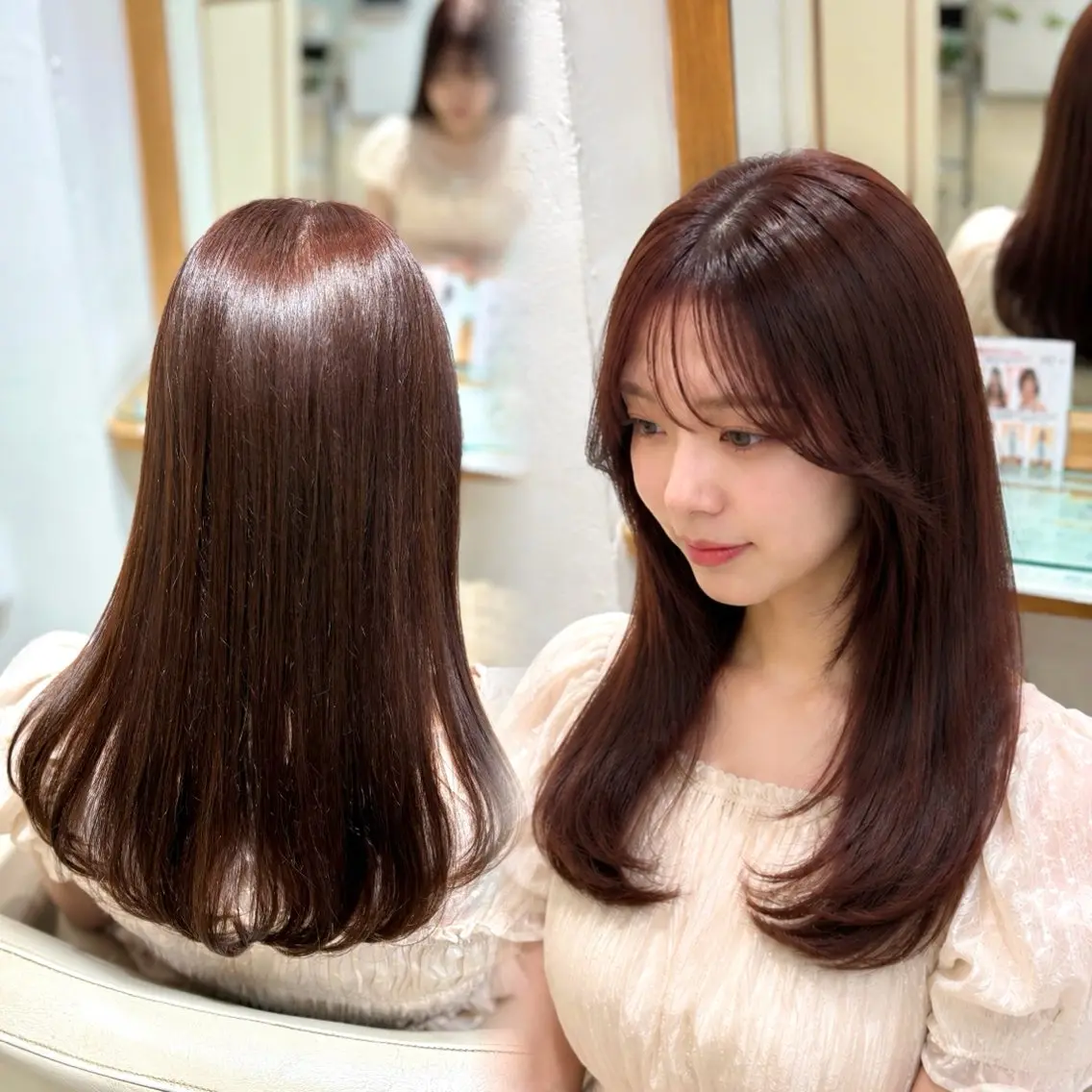 ロング カラー カット ヘアカラー トリートメント 🩰Kurumi🩰 レイヤーカットのヘアスタイル
