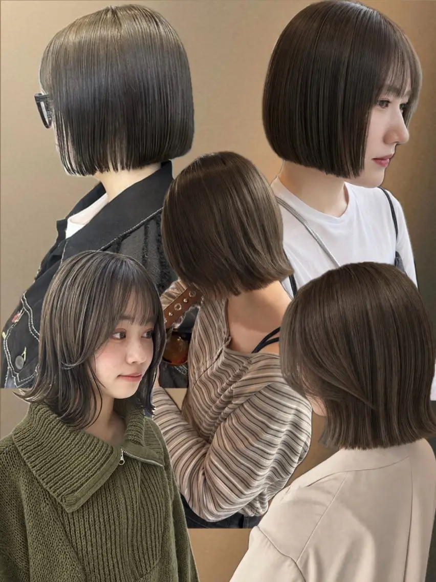 セミロング カラー ベージュカラー ブリーチ ブリーチなしカラー オリーブベージュ 髪質改善/艶髪 🌿harukaのヘアスタイル
