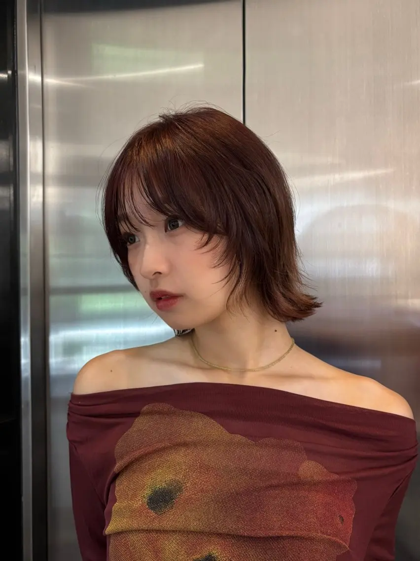 ショート ヘアカラー トリートメント 韓国ヘア/ダブ ルカラー🍀そら🪽のヘアスタイル