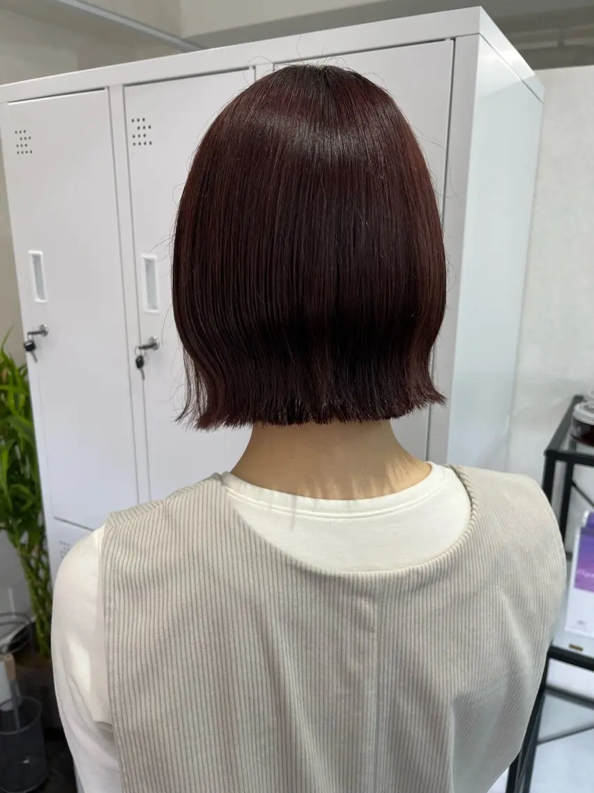 ショート カラー ラベンダーカラー ラベンダーピンク ピンクカラー カット FERIA あべの yumeho🍭のヘアスタイル